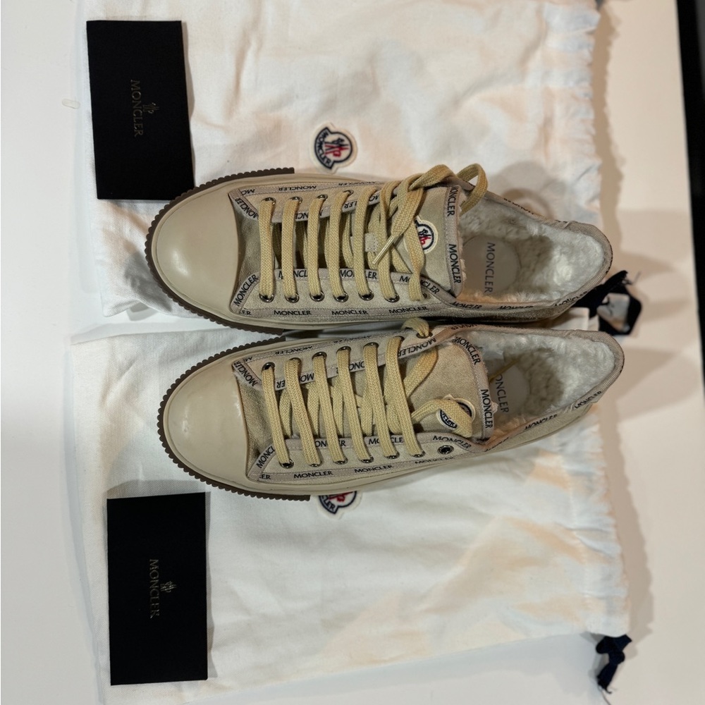 New Moncler Swede beige sneakers ( women’s EU40) US 10 men’s U.S. size 7.5